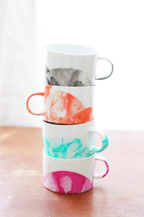 Un mug effet aquarelle pour la fête des pères